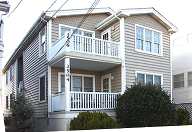 3506 West Ave, Ocean city New Jersey. 2nd floor. 
	Three bedrooms, two baths, central air conditioning, parking for one car. Rented weeks are indicated by a minus sign. 